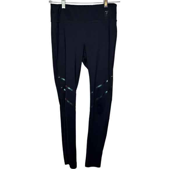 Fila Sport Black Active Leggings With Iridescent Stripes | Women's Small Yoga - Picture 1 of 10